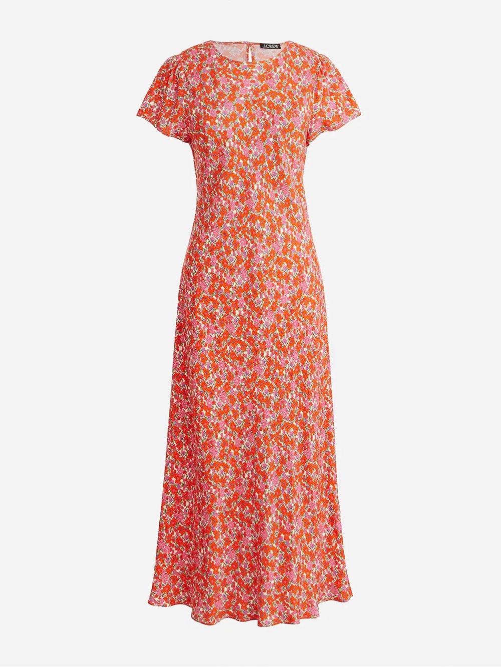 JCREW ❤️ Short-sleeve Gwyneth cupro-blend slip dress in brilliant blooms Sz 6